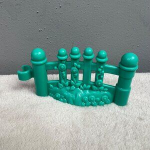 Fisher Price Little People Sweet Sounds Home Fence Section Green Flowers